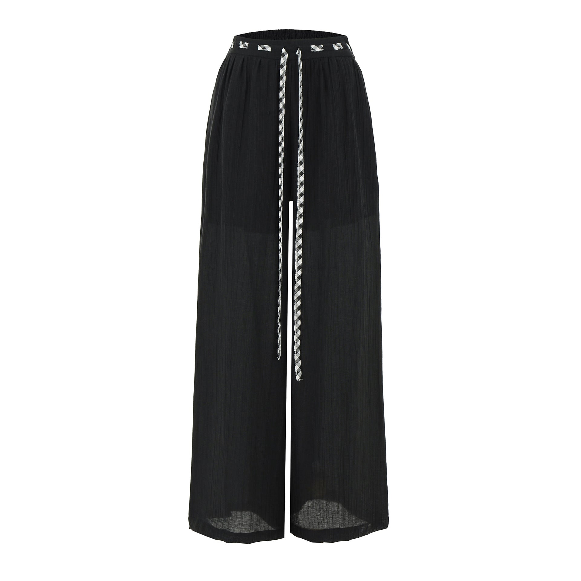 Straight tube loose sports wide leg pants for women