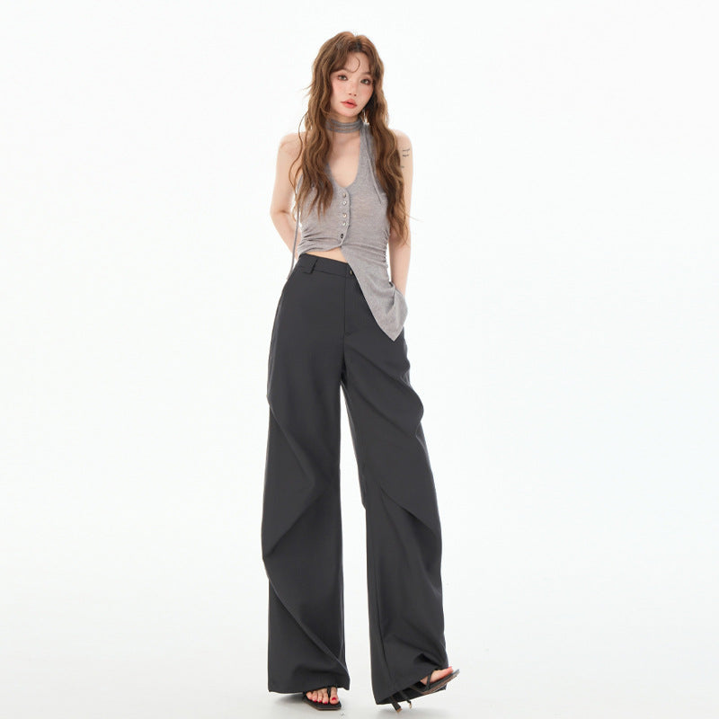 Women's Paratrooper Pants  Design Loose Floor-Length Trousers