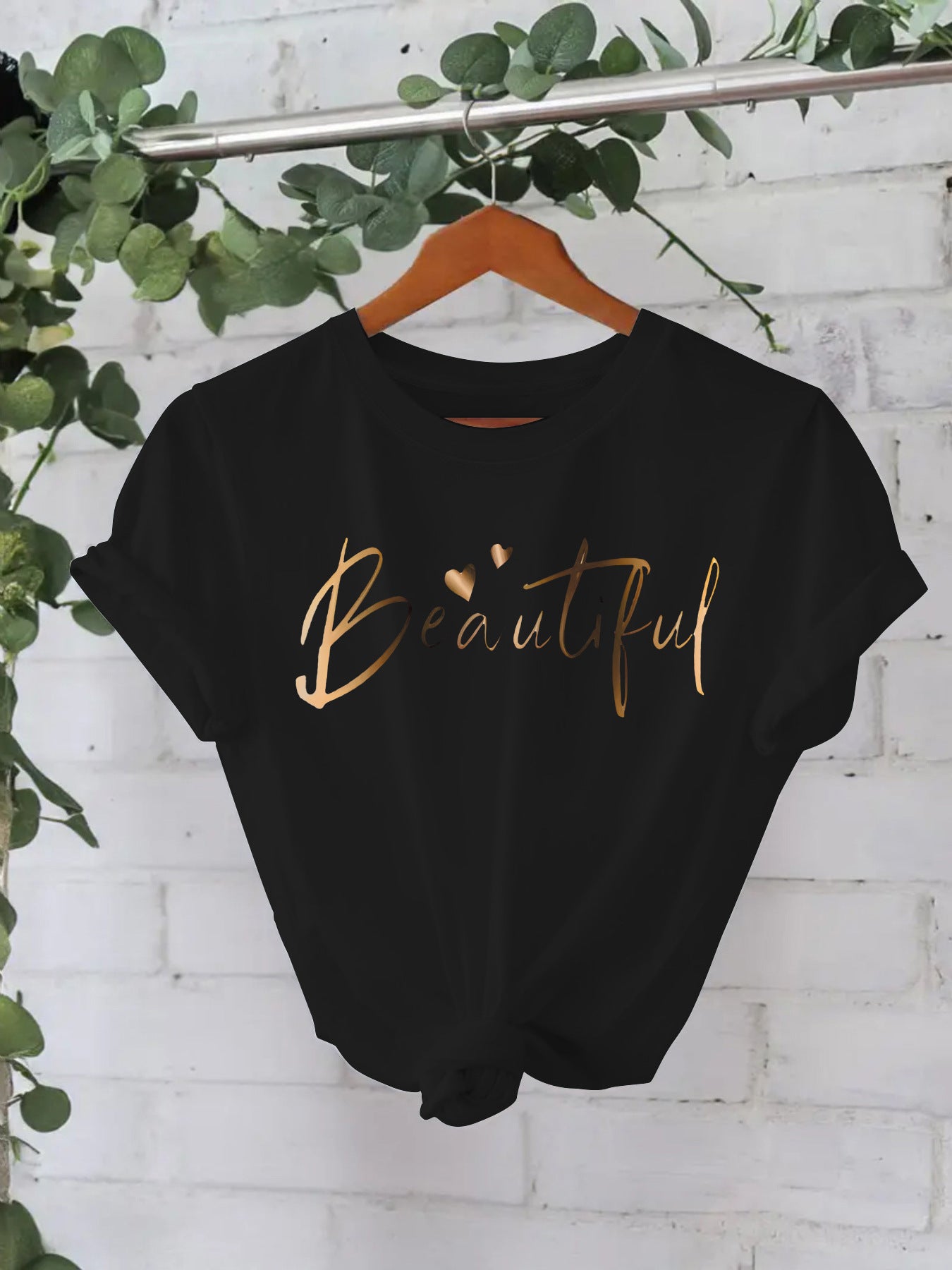 Women's short-sleeved T-shirt Beautilu