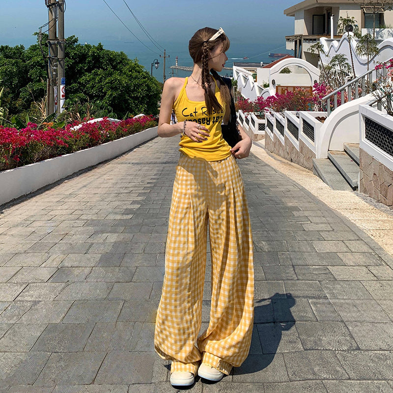 Women's Pants Yellow Loose Casual Lounge Pants for Women