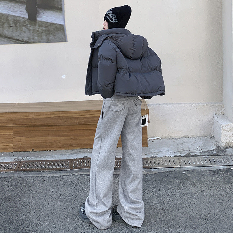 Women's Fleece Casual Pants Warm Sweatpants Loose and Slimming Drape Ankle-Length Trousers