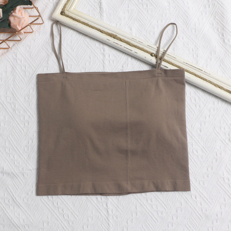 Strap vest strapless short sleeveless top