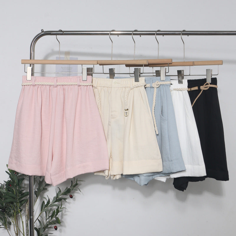 Elastic waist shorts
