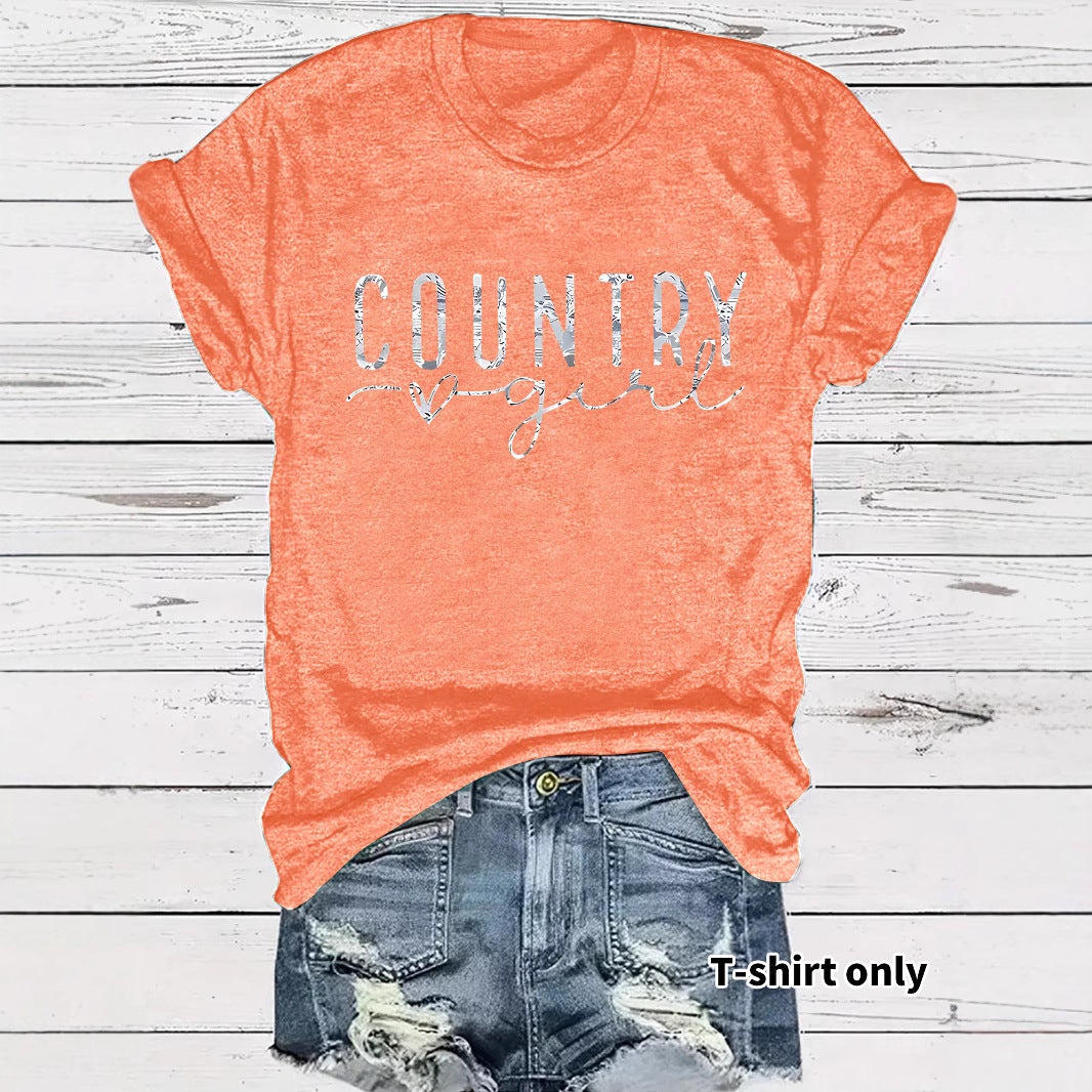 Short sleeved minimalist letters