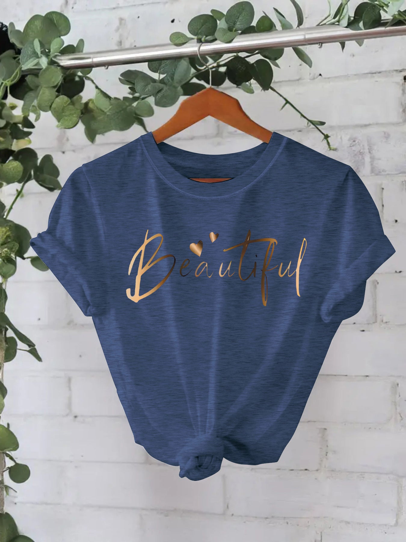 Women's short-sleeved T-shirt Beautilu