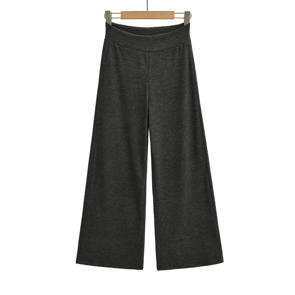 Simple style wide leg straight leg pants for women's casual pants