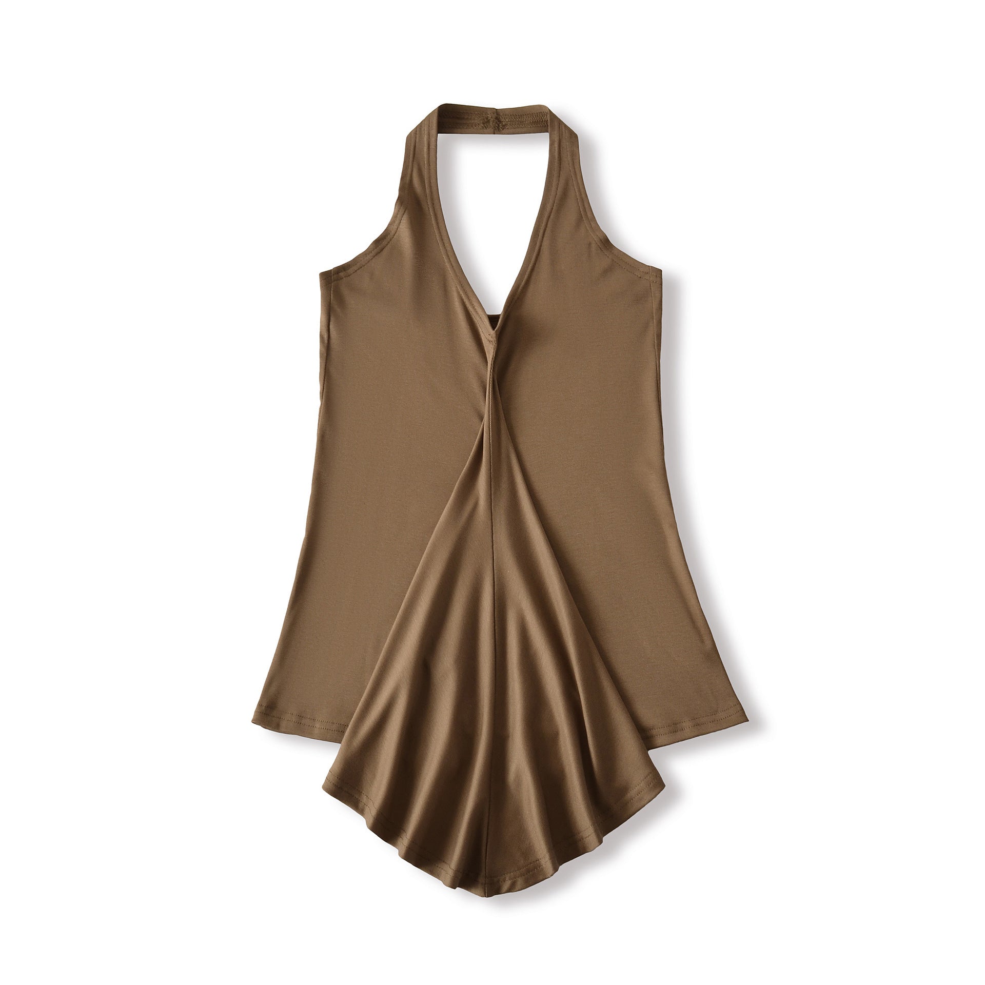 Sexy slim fit base Tencel neck hanging vest