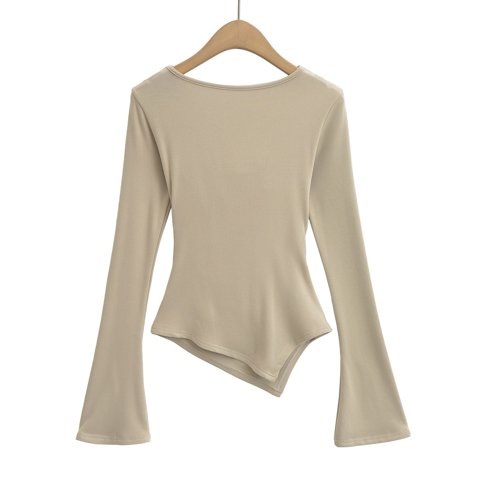 Swing collar irregular one shoulder top