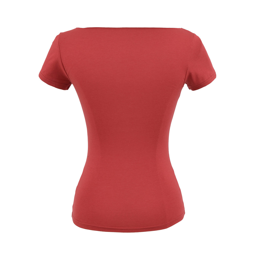 Butterfly hollow V-neck short sleeved T-shirt top