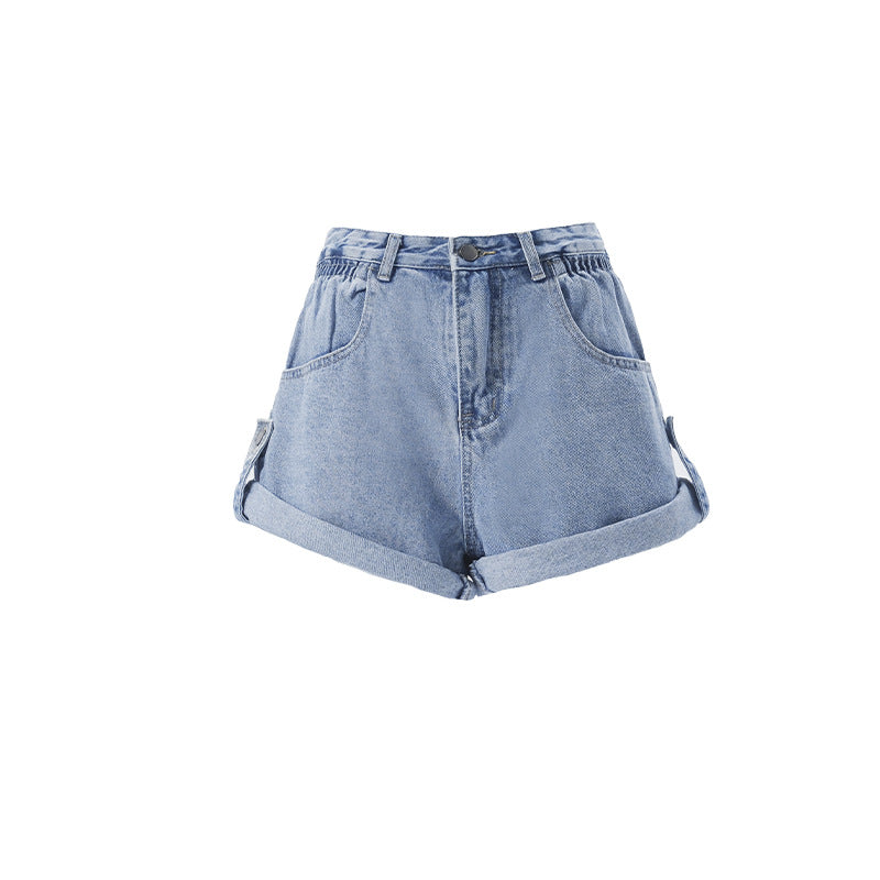 Women's High-Waisted Shorts Summer Slimming Design A-Line Wide Leg Pants for Petite Women