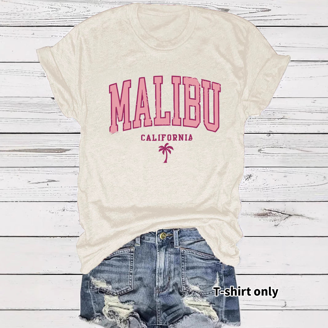 Women's MALIBU printed T-shirt