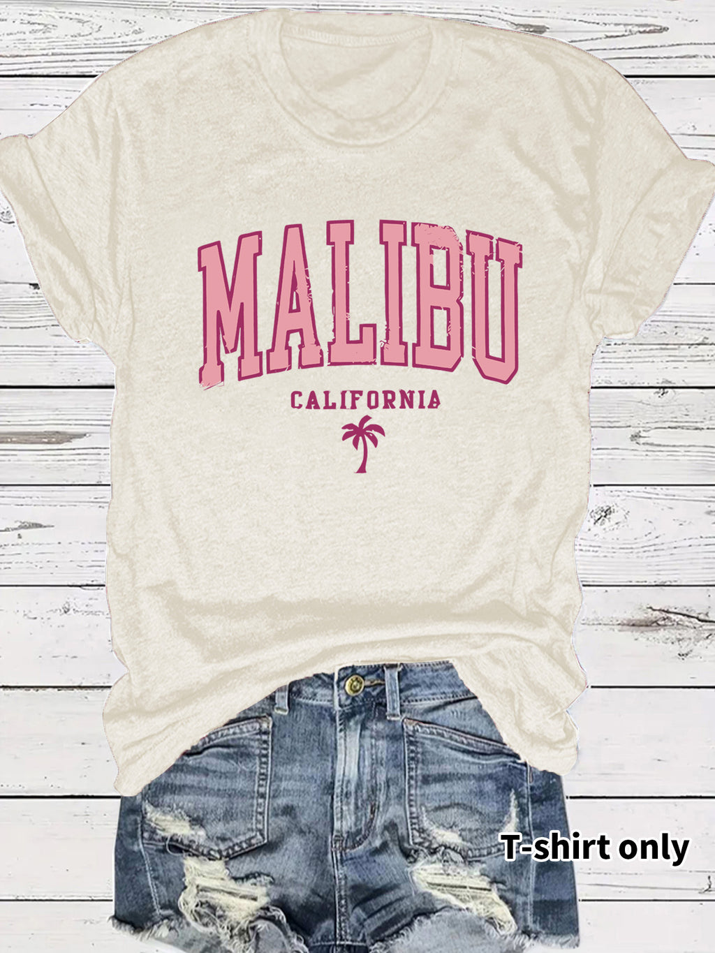 Women's MALIBU printed T-shirt