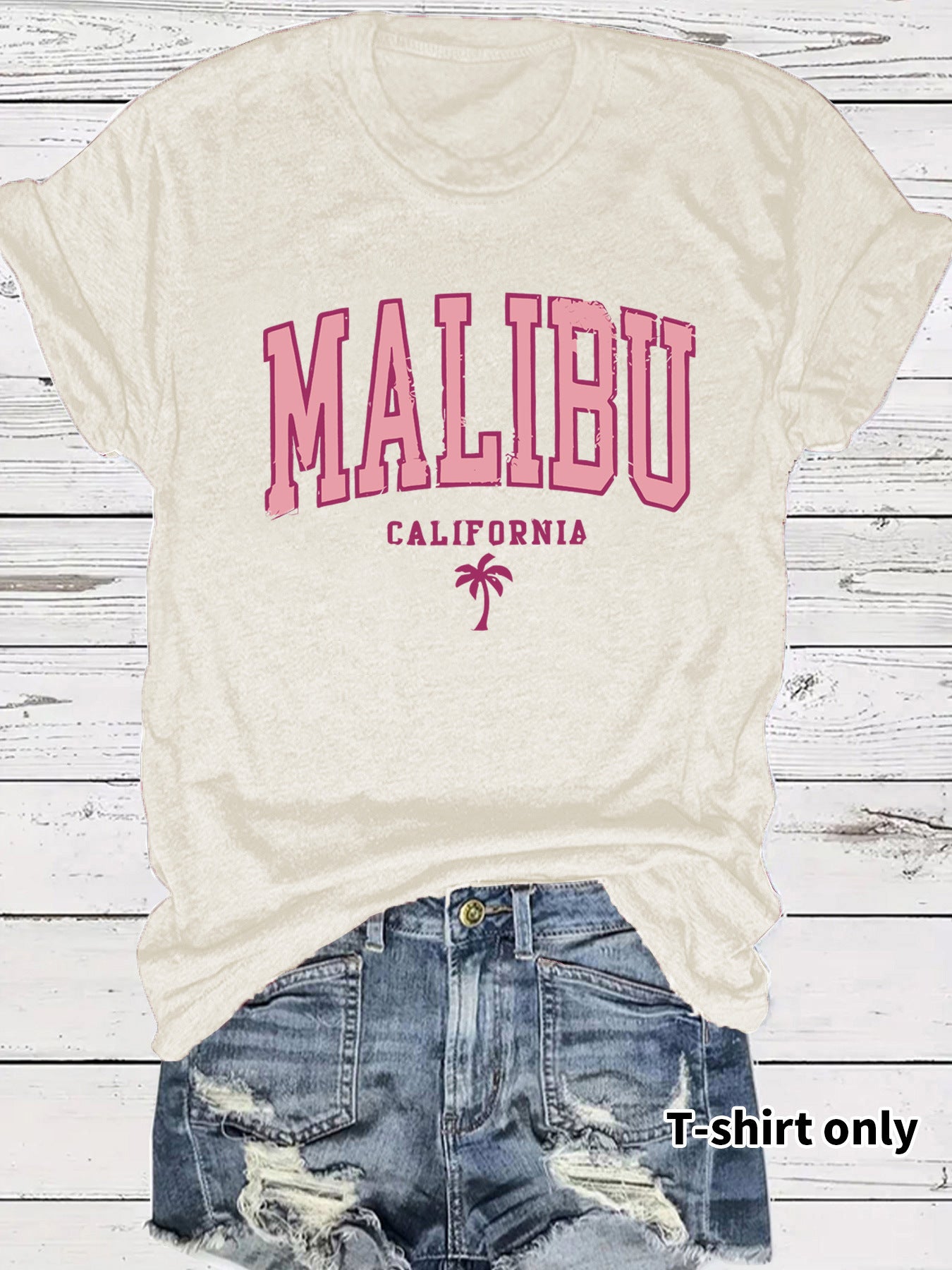 Women's MALIBU printed T-shirt