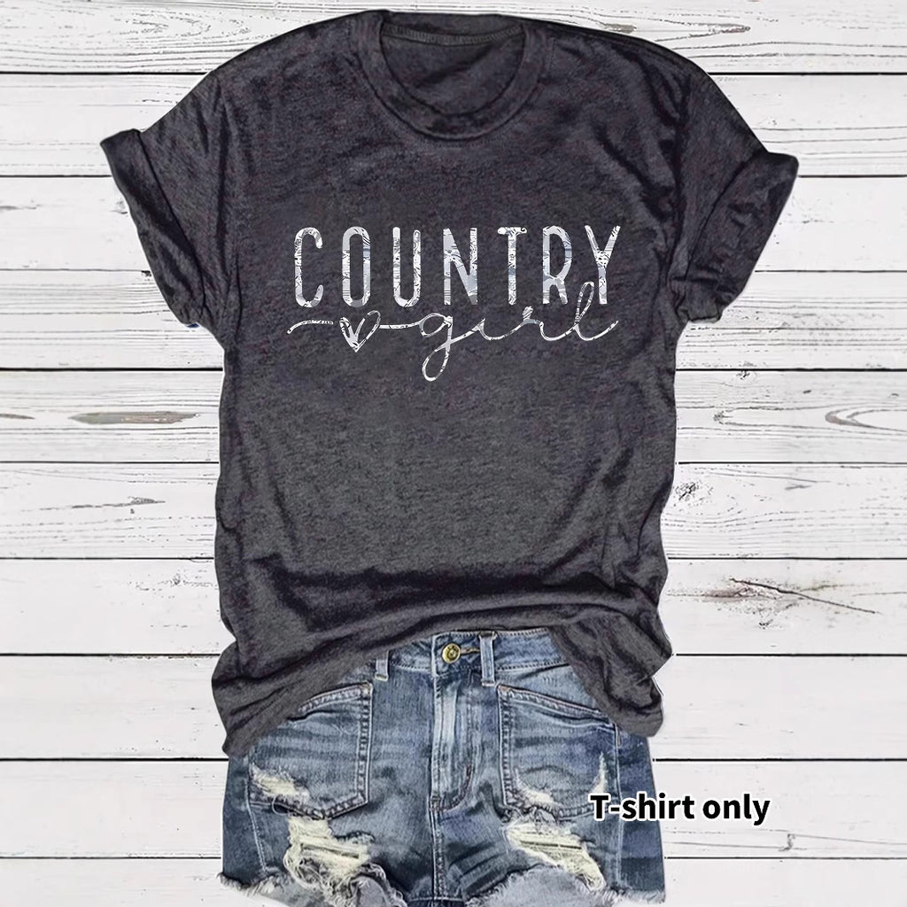 Short sleeved minimalist letters