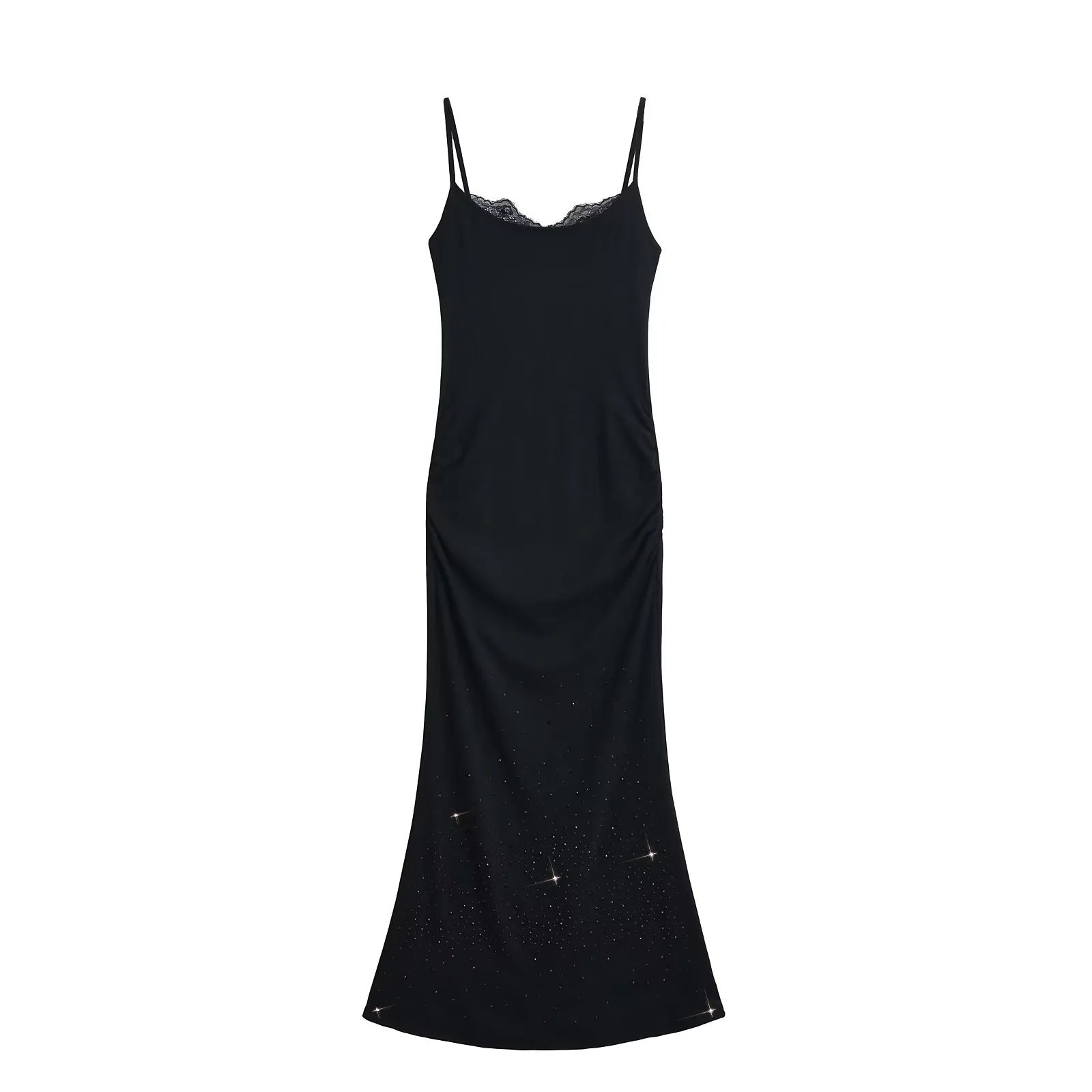 Hot stamping lace suspender fish tail long skirt for women