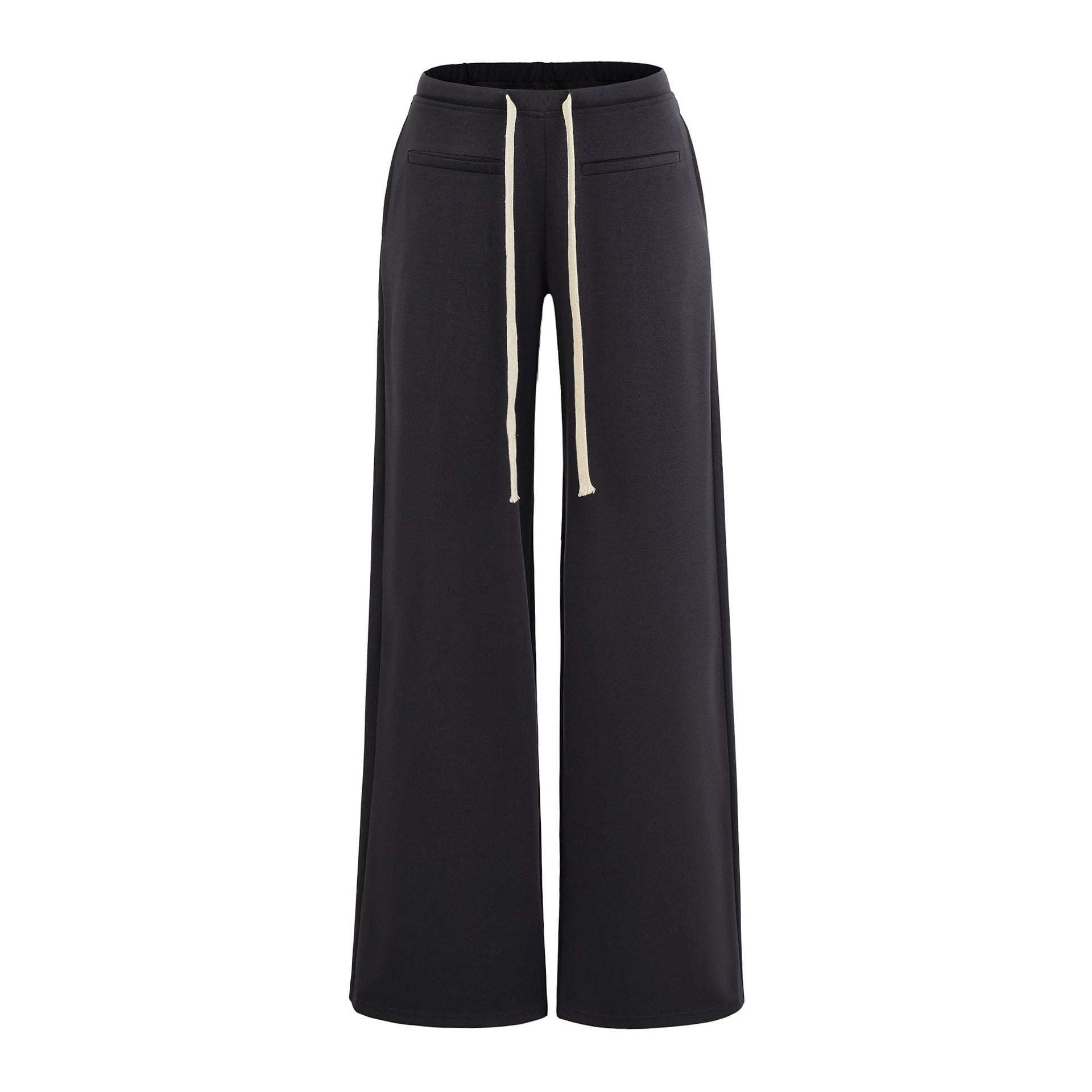 Striped straight leg low waisted pants