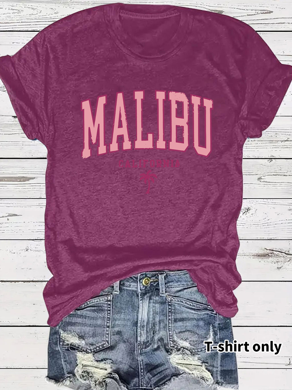 Women's MALIBU printed T-shirt