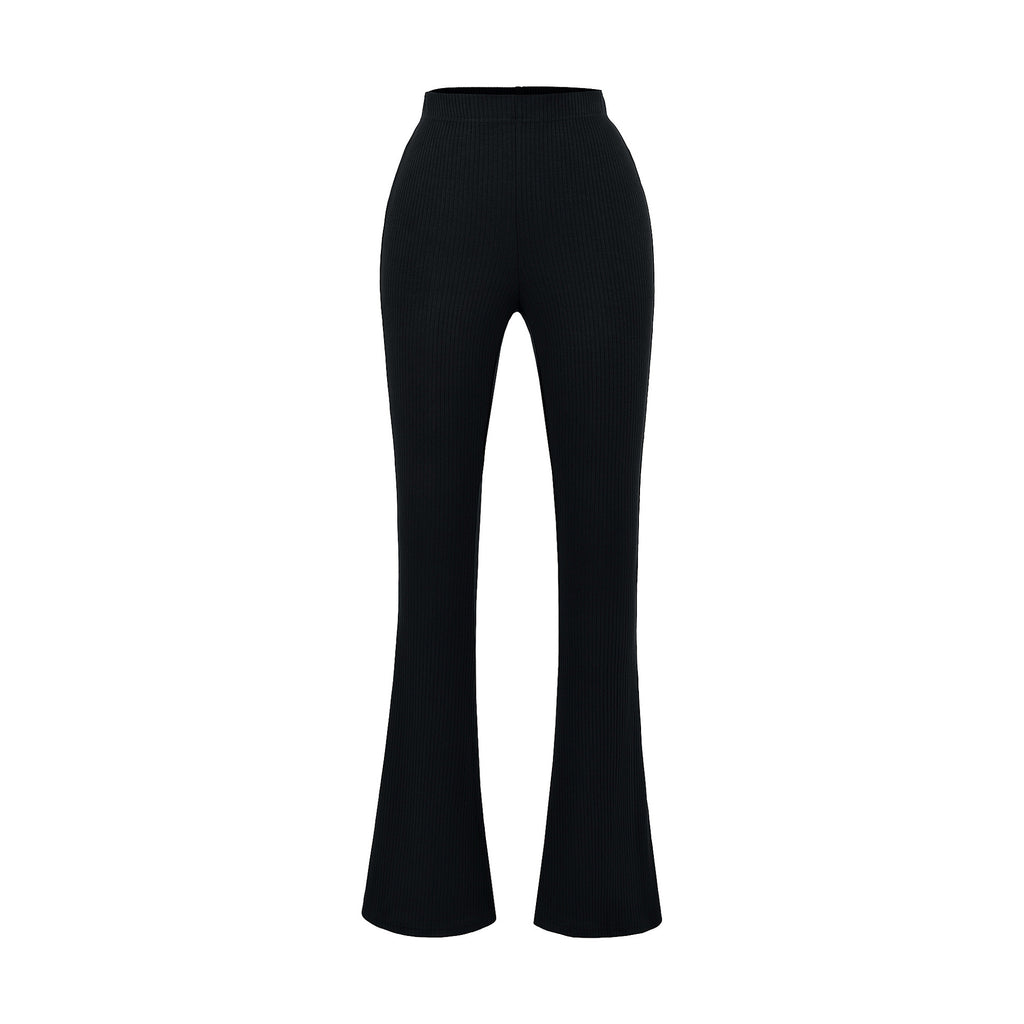 Slim fit low waist slightly flared pants for women
