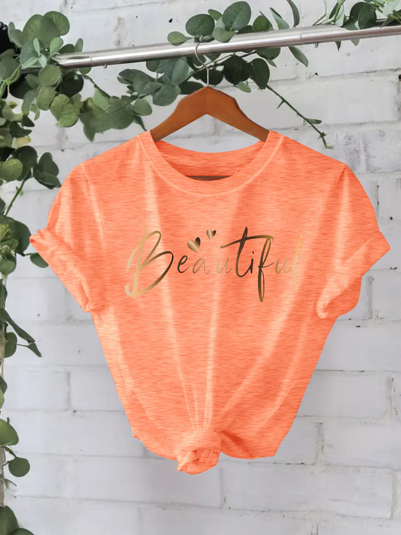 Women's short-sleeved T-shirt Beautilu