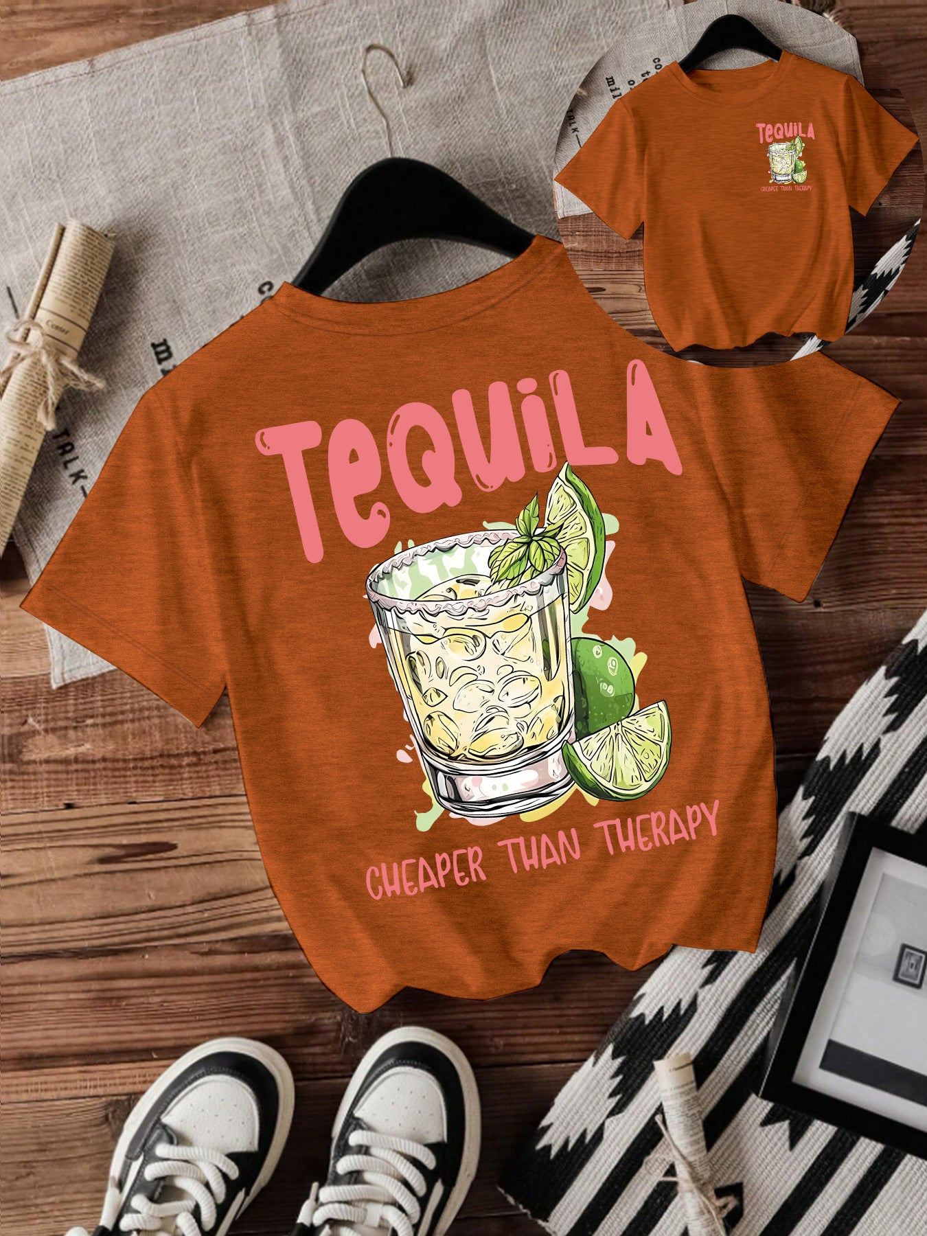 TeQUiLA pattern for short sleeved drinks