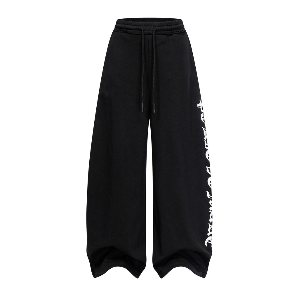 Retro grey casual women's loose straight leg wide leg drag jazz street dance pants