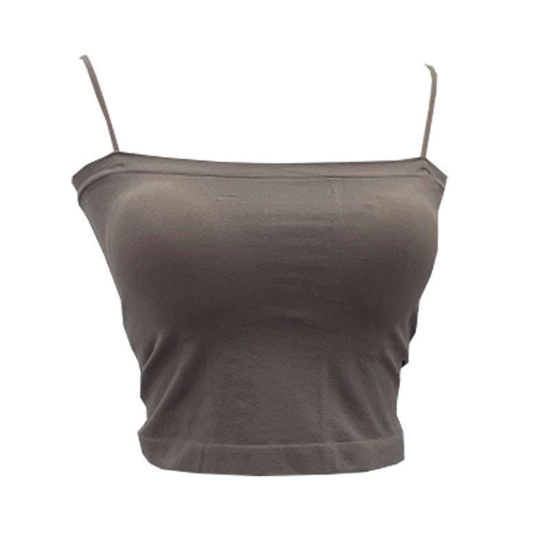 Strap vest strapless short sleeveless top