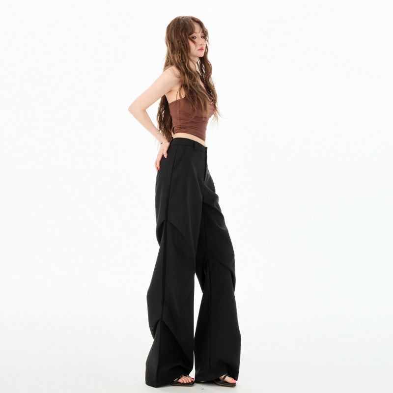 Women's Paratrooper Pants  Design Loose Floor-Length Trousers