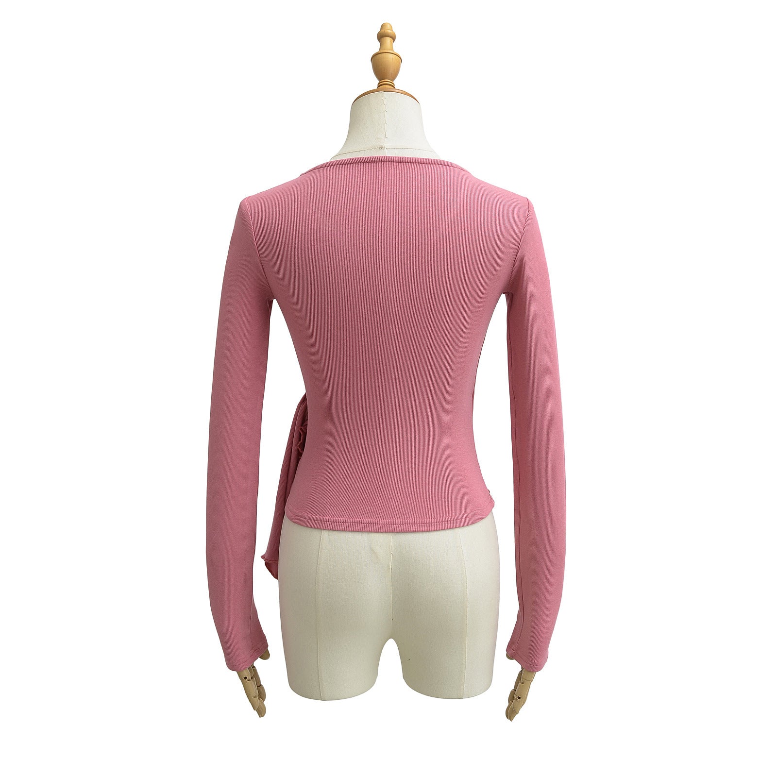 V-neck waist cinched top