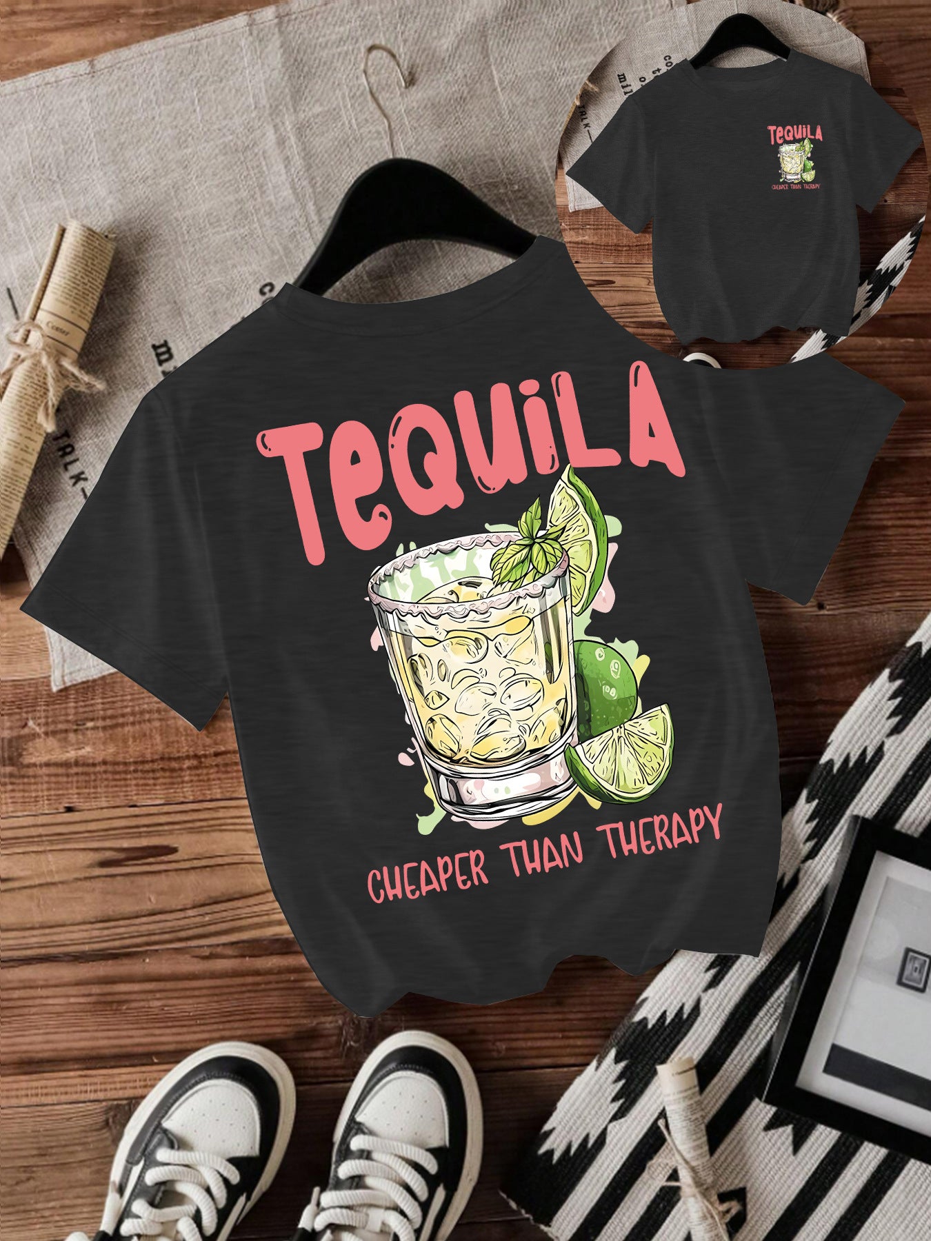TeQUiLA pattern for short sleeved drinks
