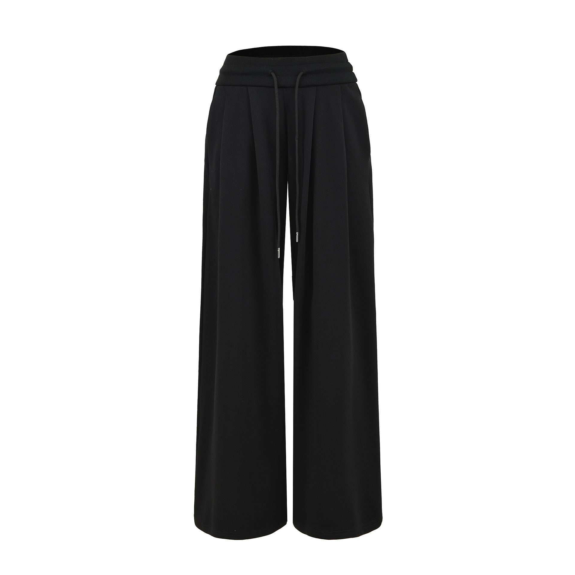 High waisted wide legged floor hugging sports pants