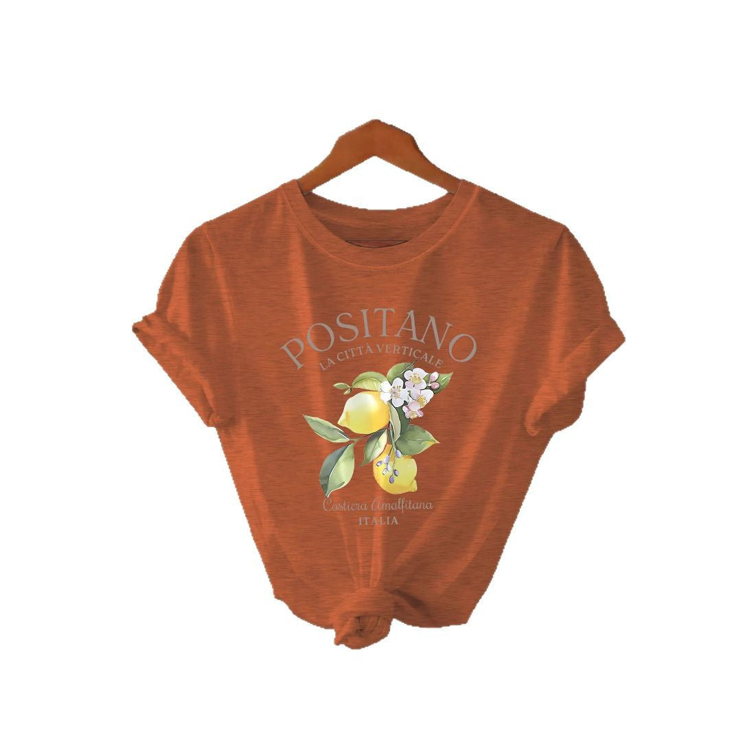 POSITANO Lemon Flower Short Sleeve