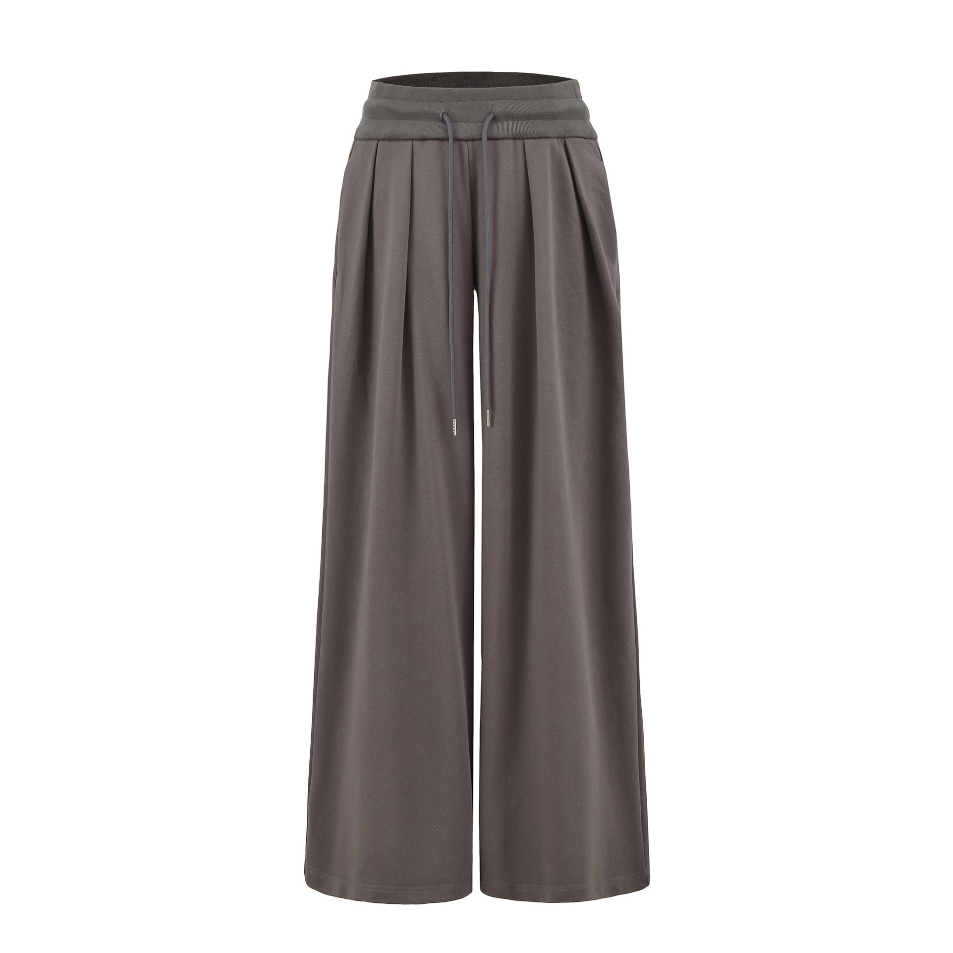 High waisted wide legged floor hugging sports pants