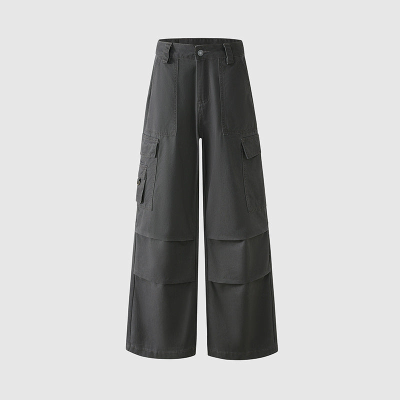Women's Casual Pants Cleanfit Loose Multi-Pocket Functional Straight Leg Pants