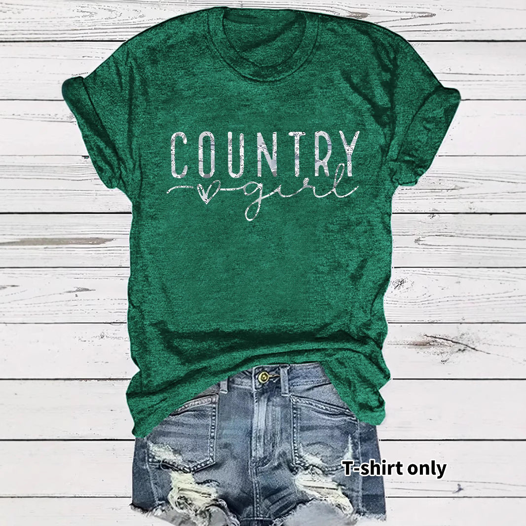 Short sleeved minimalist letters