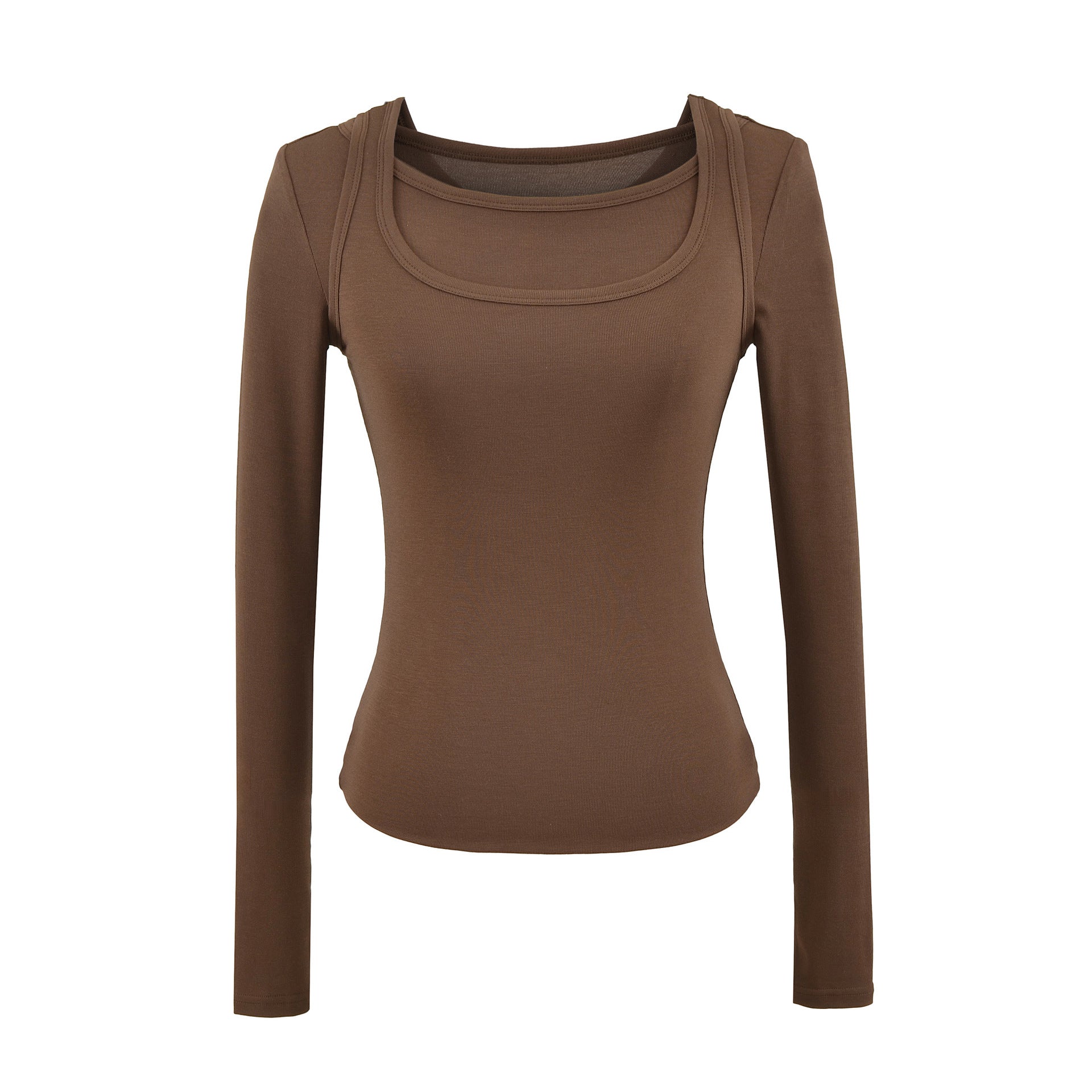 Slim fit long sleeved T-shirt top for women