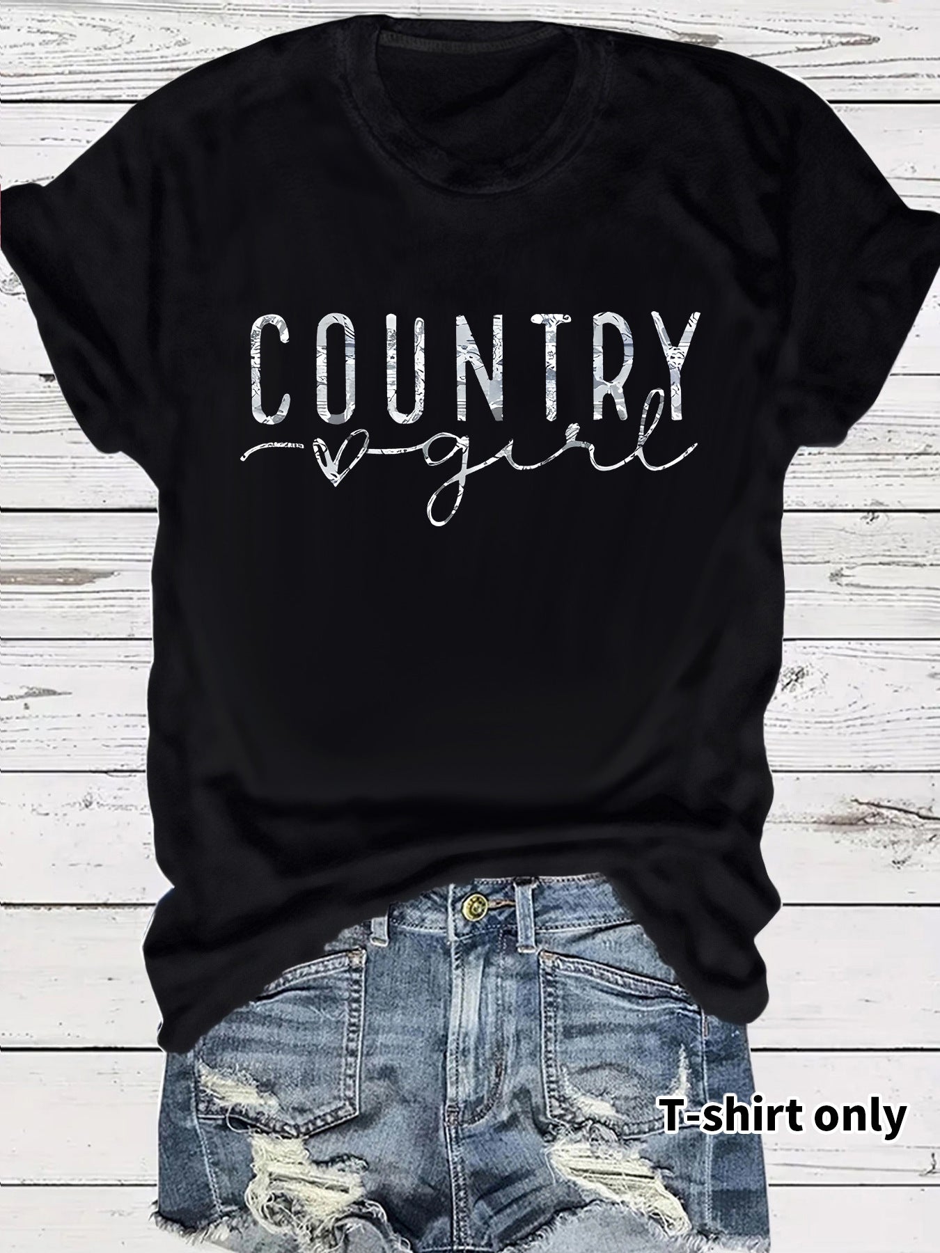 Short sleeved minimalist letters