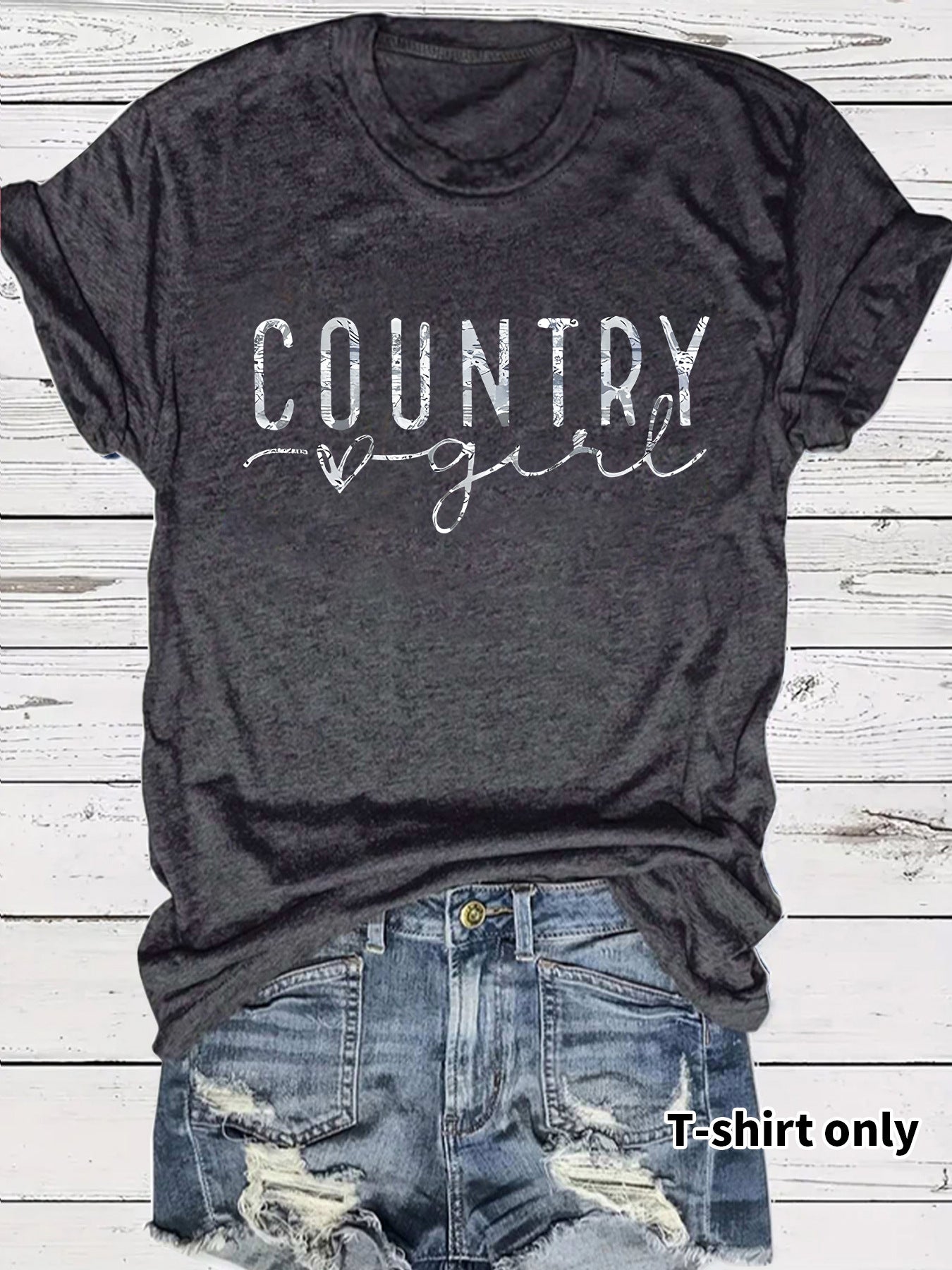 Short sleeved minimalist letters