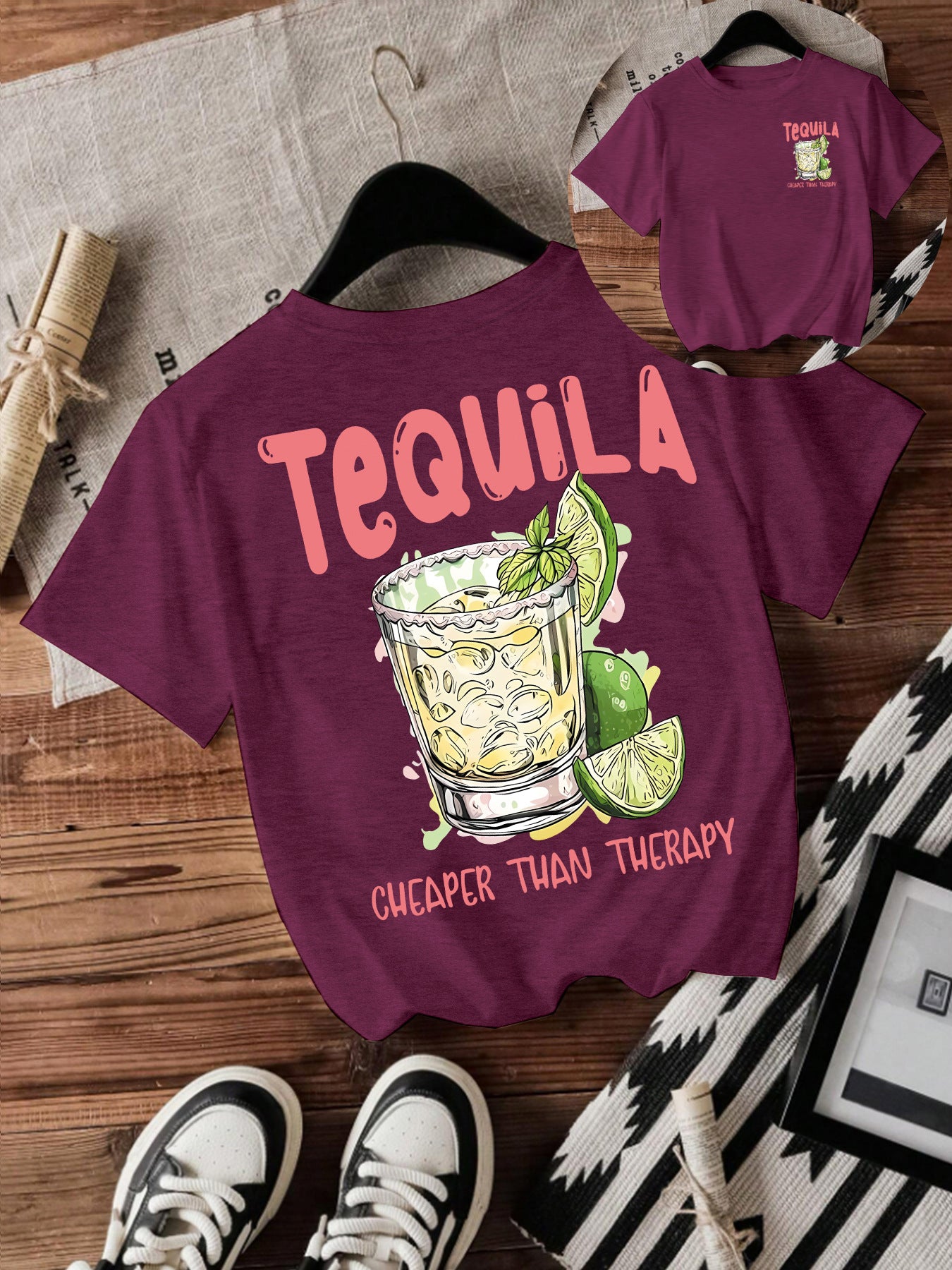TeQUiLA pattern for short sleeved drinks
