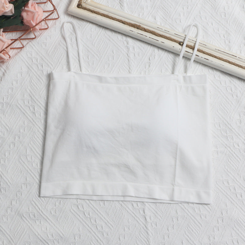 Strap vest strapless short sleeveless top
