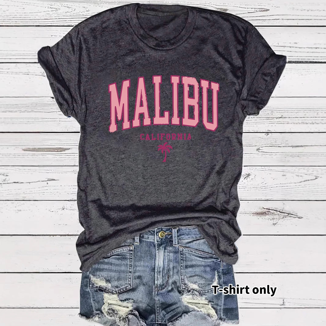 Women's MALIBU printed T-shirt