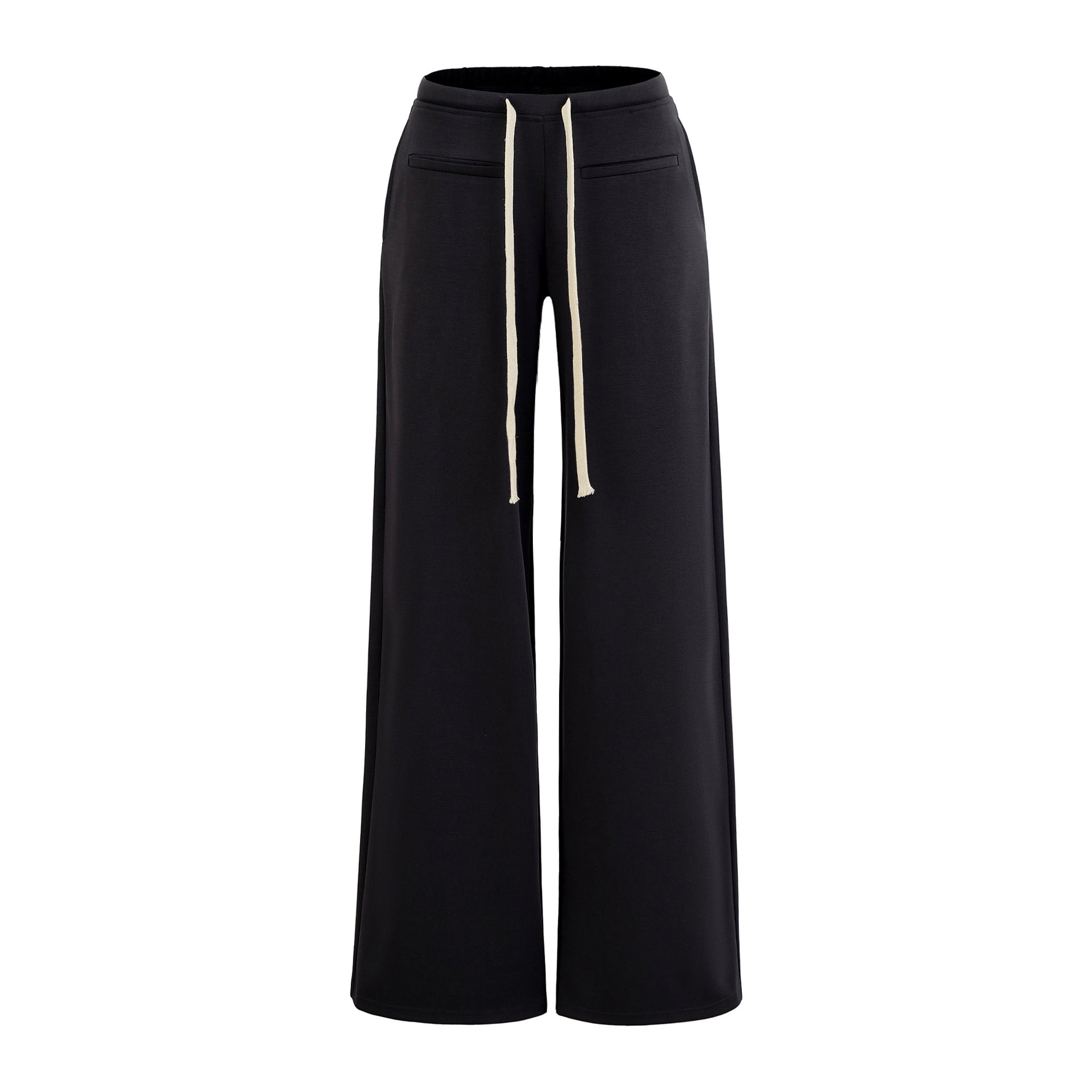Striped straight leg low waisted pants