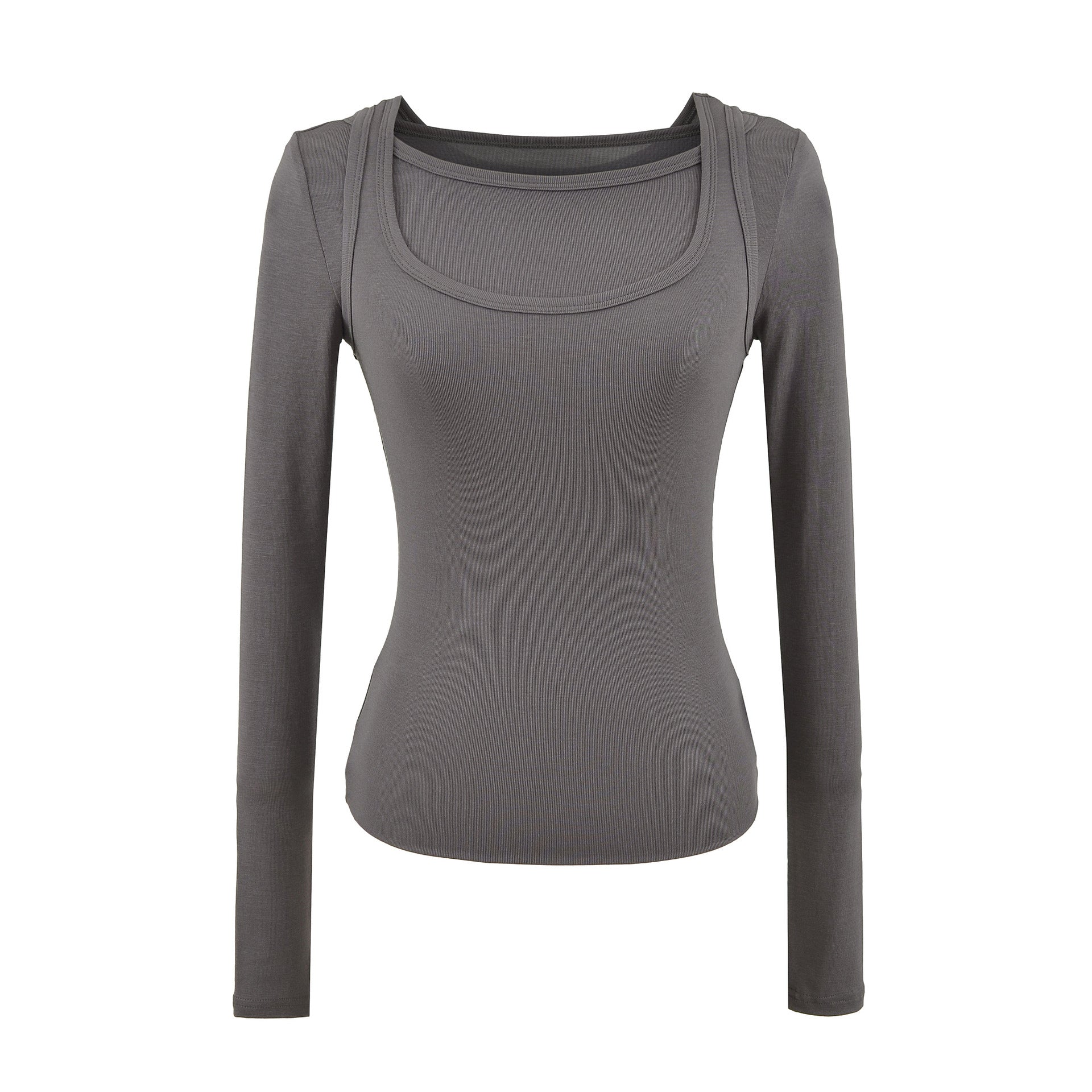 Slim fit long sleeved T-shirt top for women