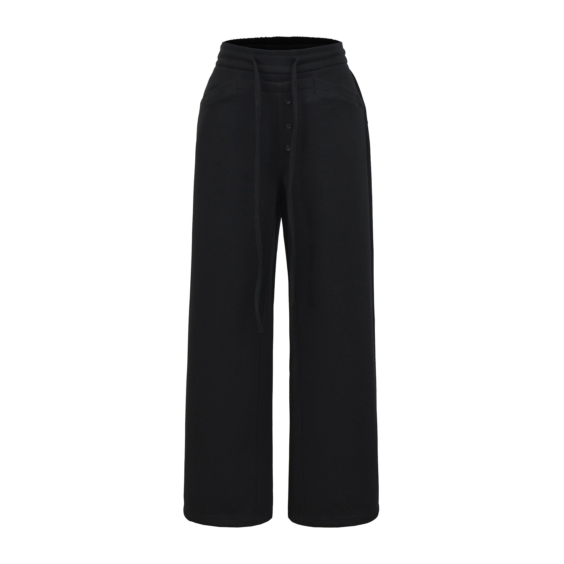 Straight tube loose fitting sweatpants for women