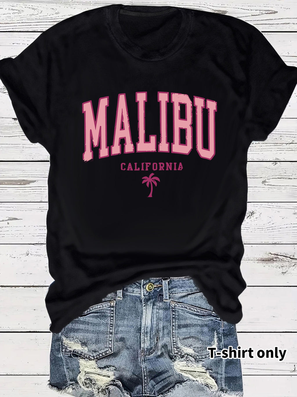 Women's MALIBU printed T-shirt