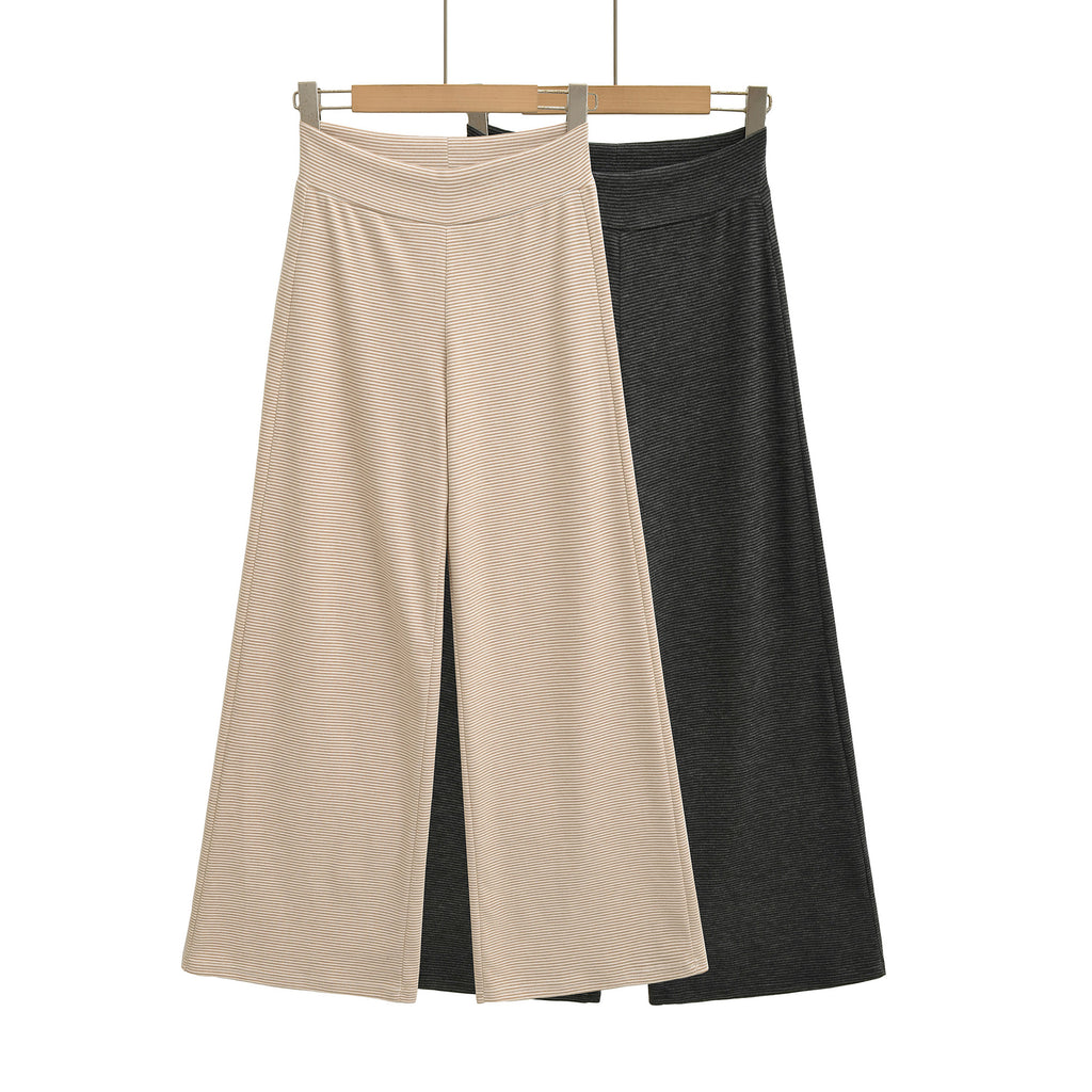 Simple style wide leg straight leg pants for women's casual pants