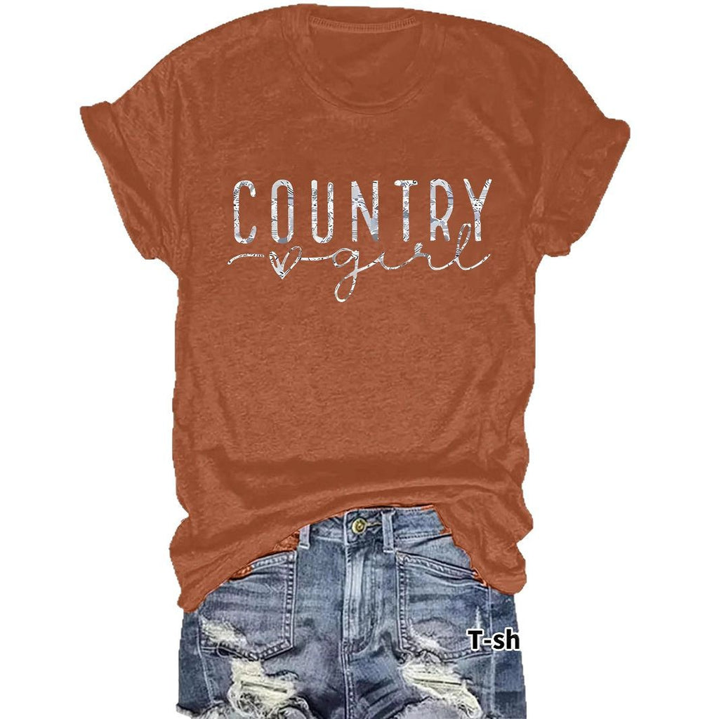 Short sleeved minimalist letters