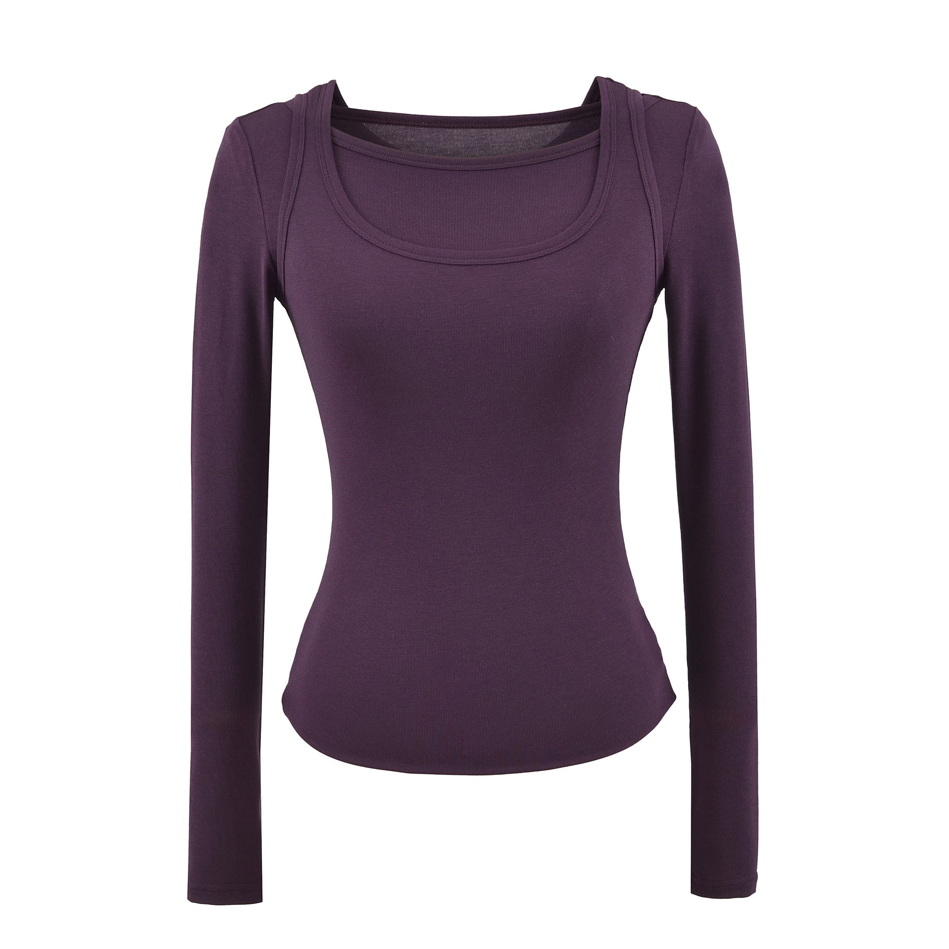 Slim fit long sleeved T-shirt top for women