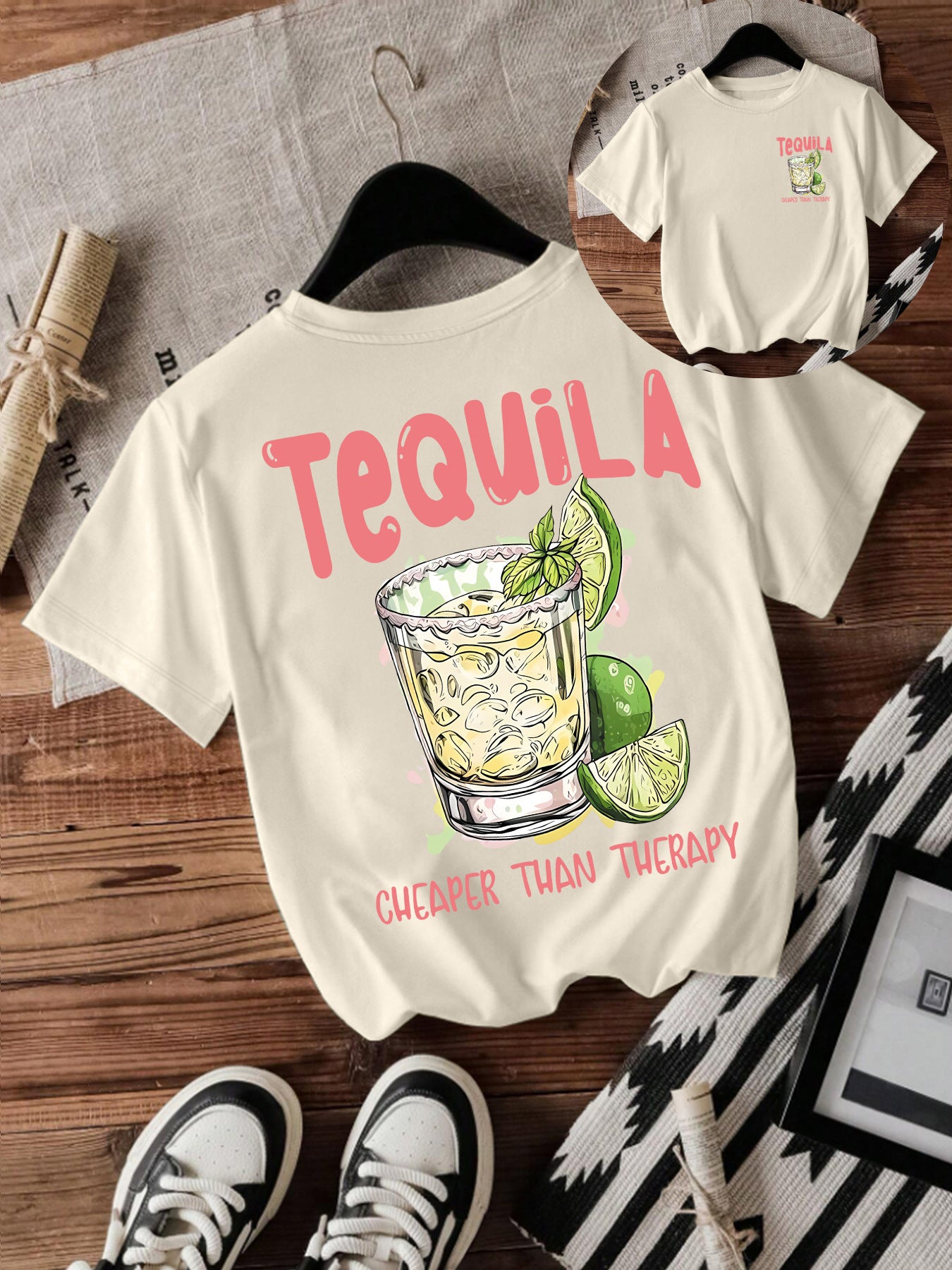 TeQUiLA pattern for short sleeved drinks