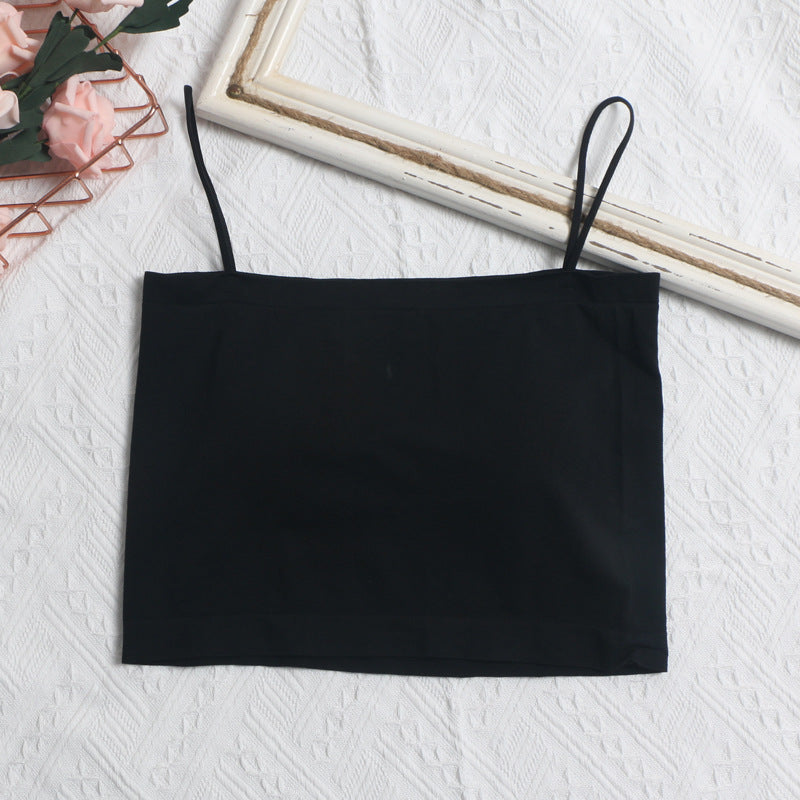 Strap vest strapless short sleeveless top