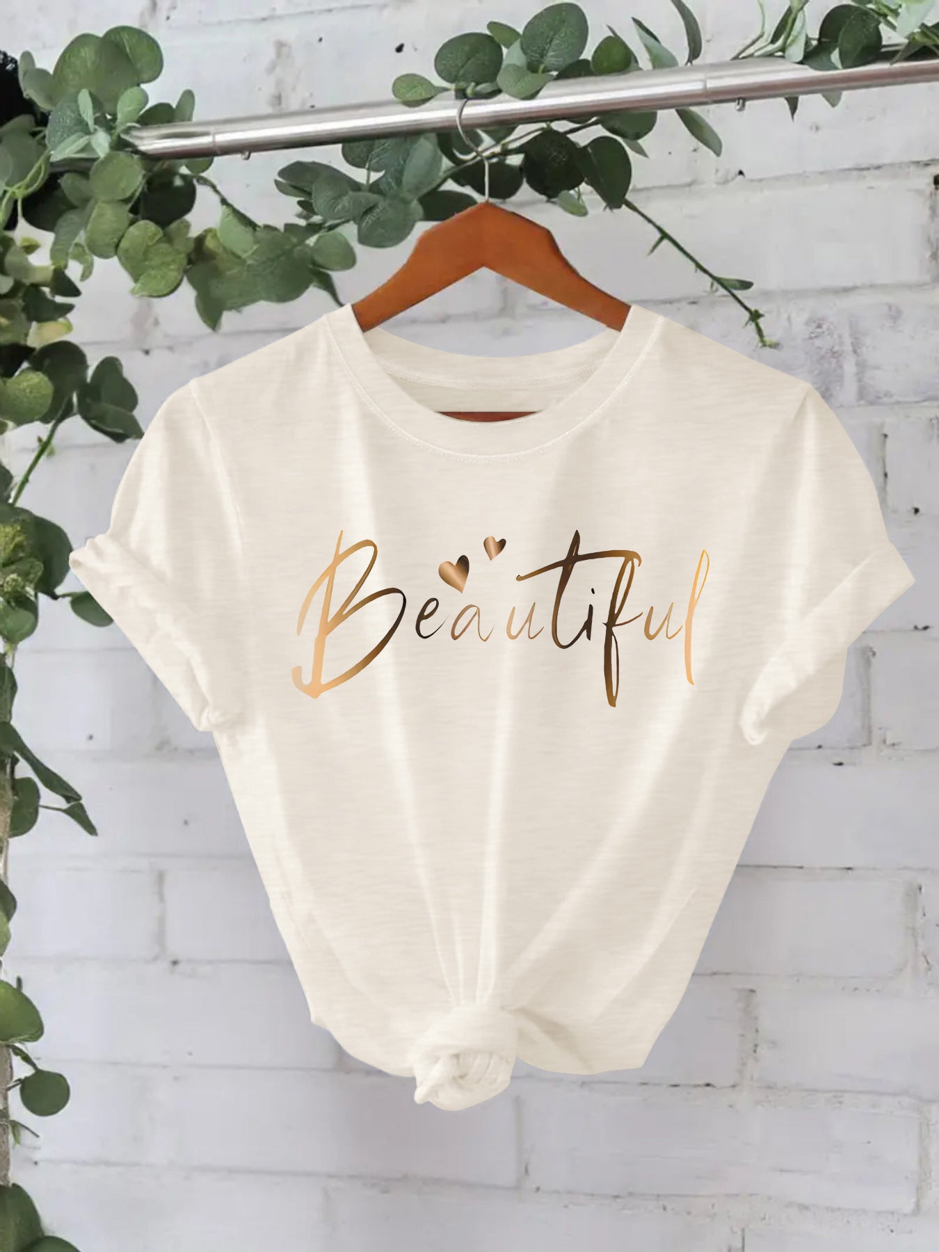 Women's short-sleeved T-shirt Beautilu